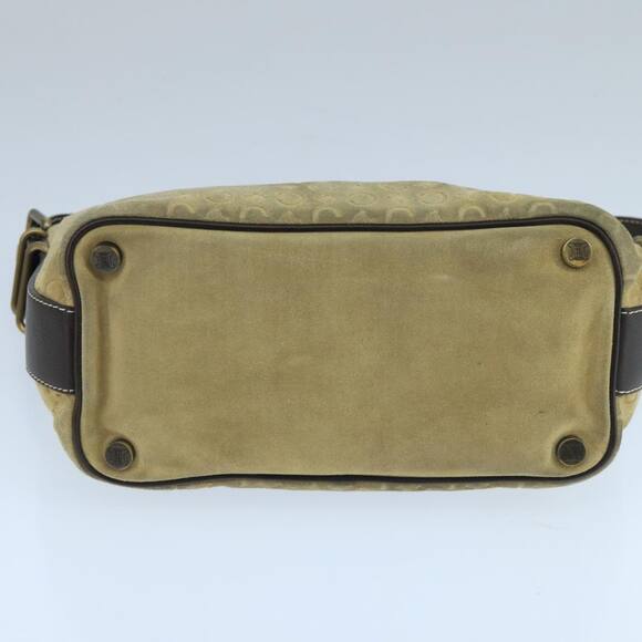 CELINE C Macadam Canvas Shoulder Bag Beige - Picture 9 of 12